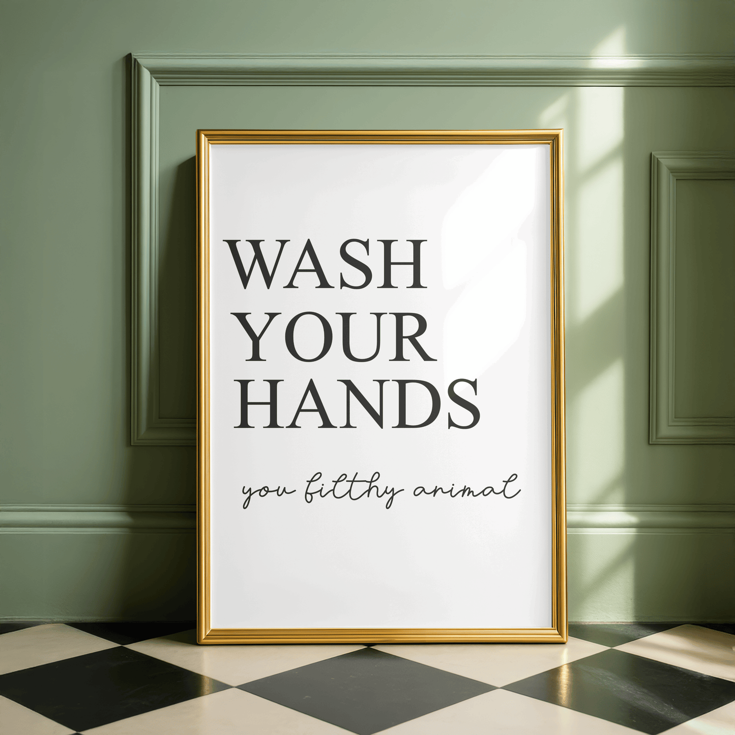Minimal Funny Bathroom Print