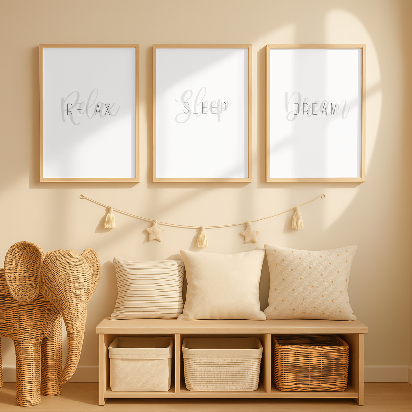 Relax, Sleep, Dream set of 3 Bedroom Prints