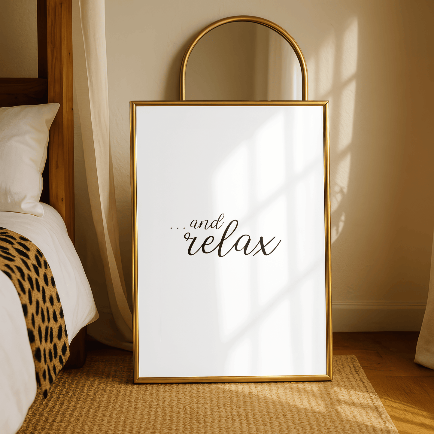 And Relax Minimal Bedroom Print