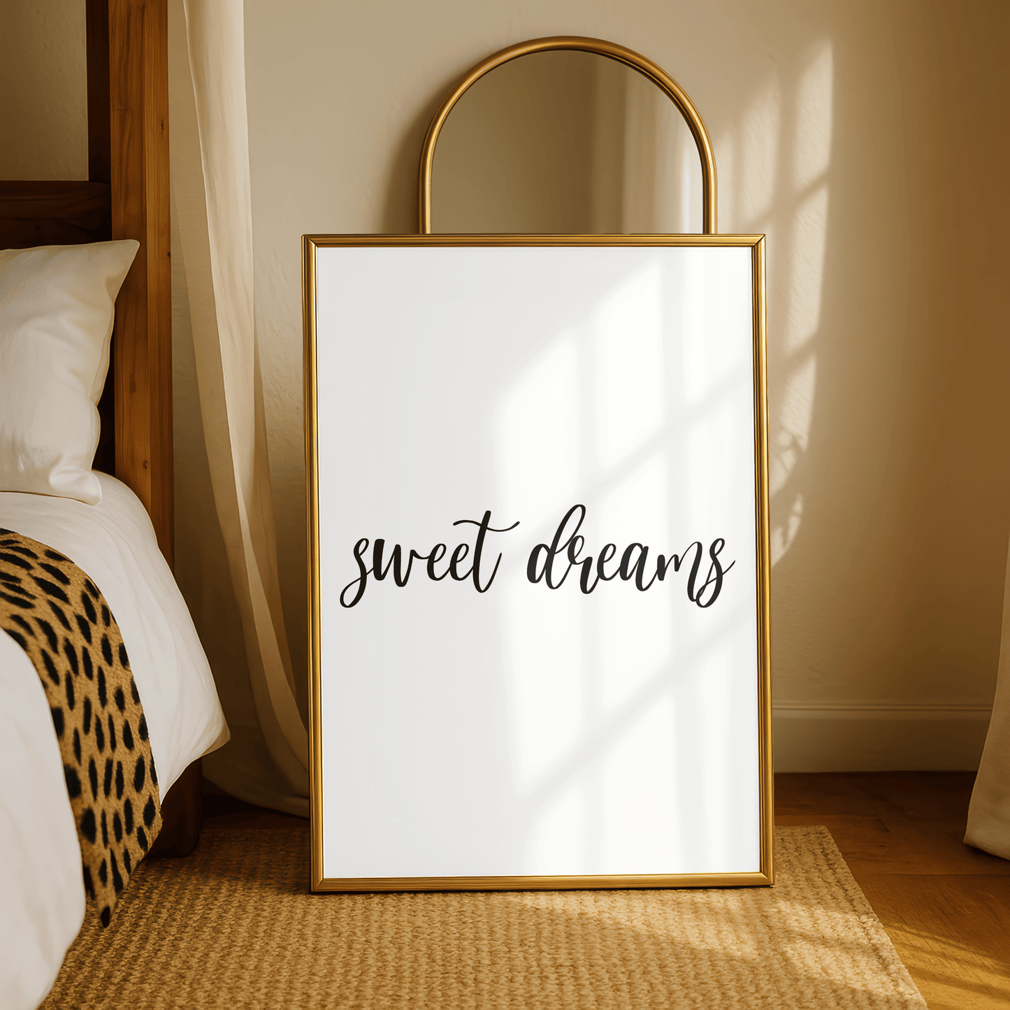 Sweet Dreams Bedroom Minimal Print