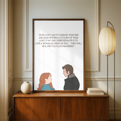 Penelope x Colin Bridgerton Quote Print - A5