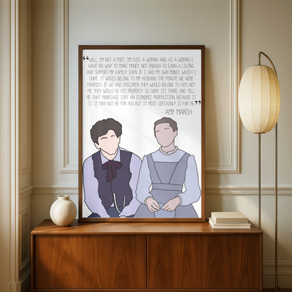 Little Women Amy x Laurie Quote Print - A5