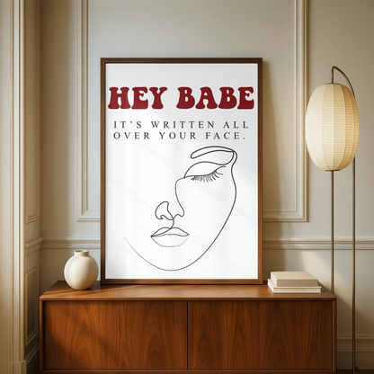 Louis Tomlinson "Written All Over Your Face" Lyric Print - A5