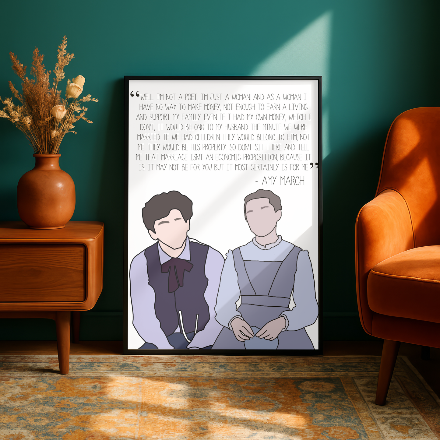 Little Women Amy x Laurie Quote Print - A5