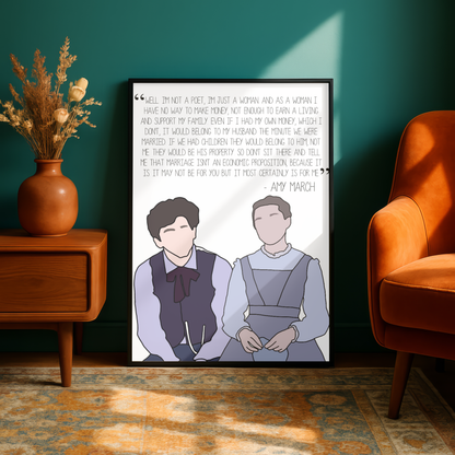 Little Women Amy x Laurie Quote Print - A5