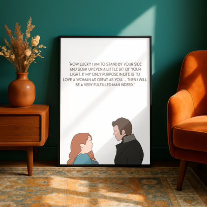 Penelope x Colin Bridgerton Quote Print - A5