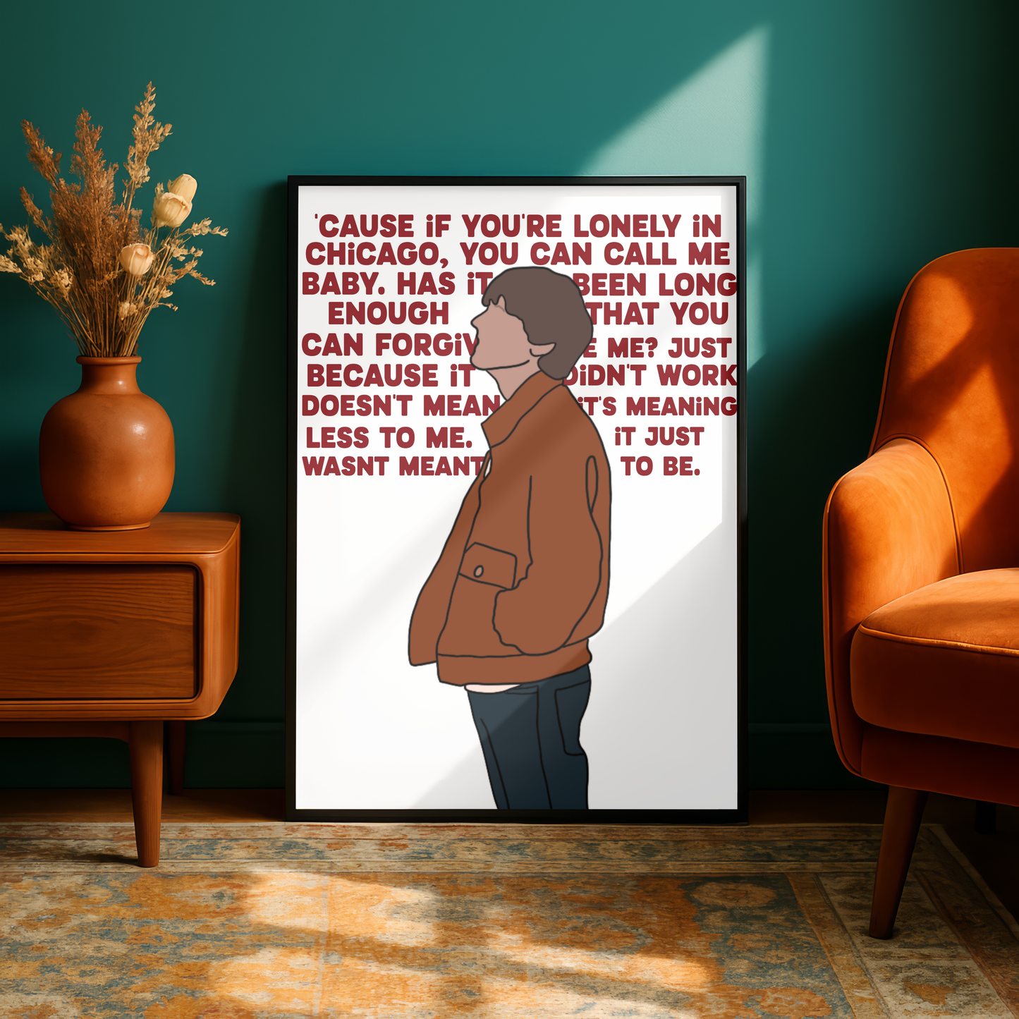 Louis Tomlinson "Chicago" Lyric Print - A5