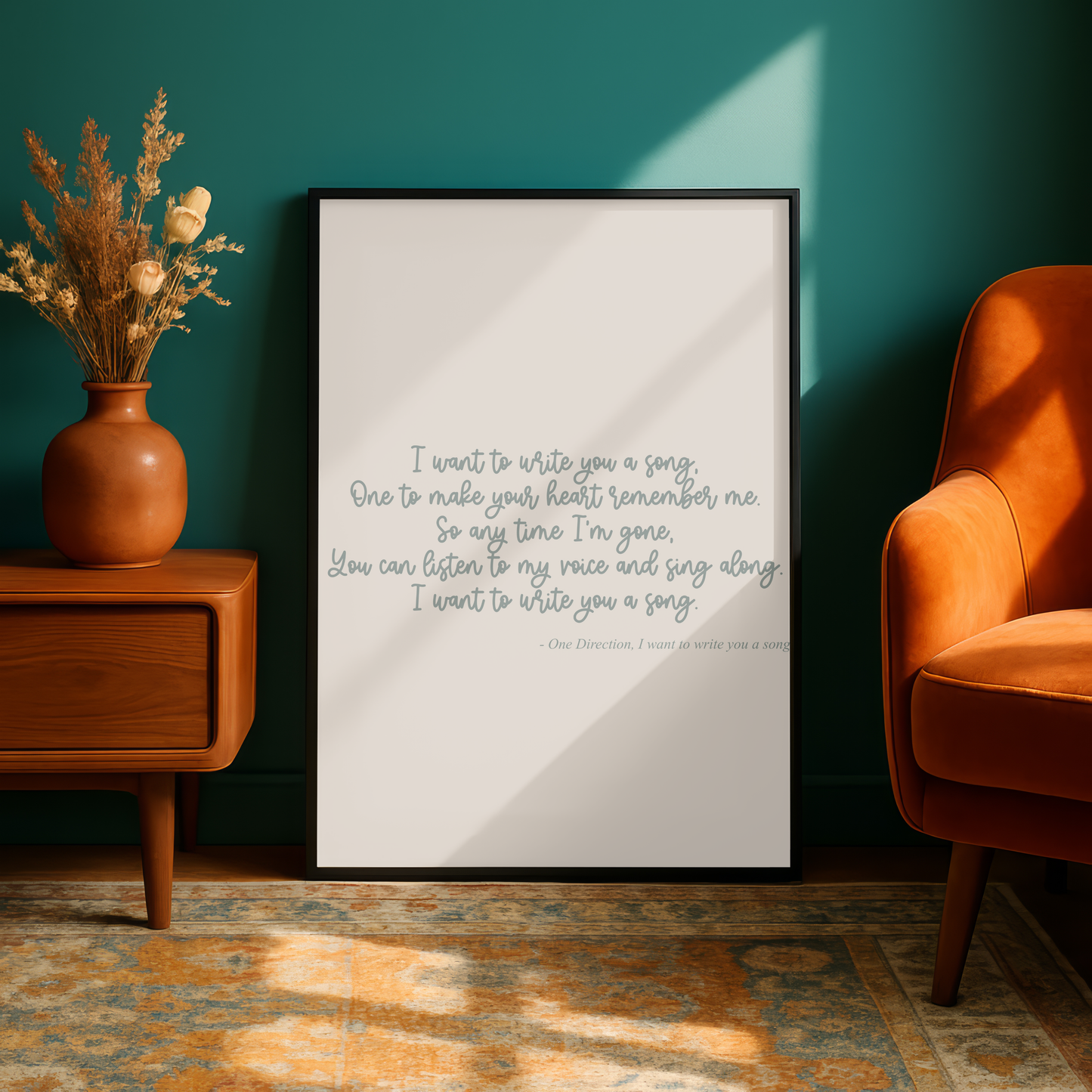 One Direction "I Want To Write You A Song" Lyric Print - A5