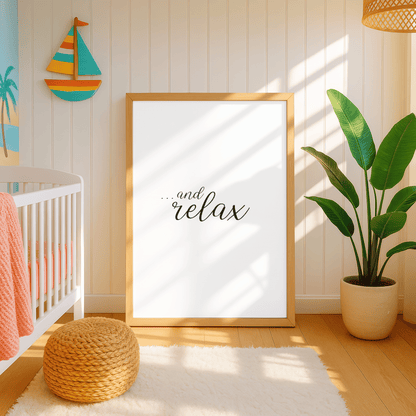 And Relax Minimal Bedroom Print