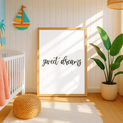 Sweet Dreams Bedroom Minimal Print