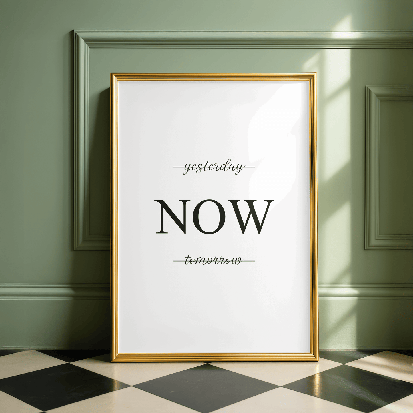 Yesterday, Now, Today Minimal Print