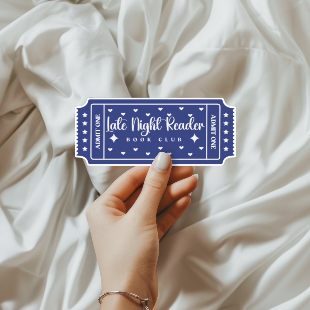 Late Night Reader Book Club Sticker