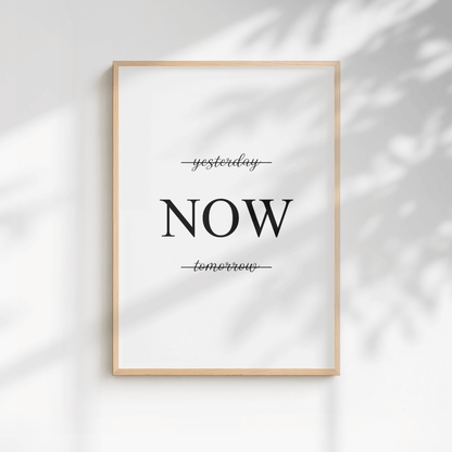 Yesterday, Now, Today Minimal Print