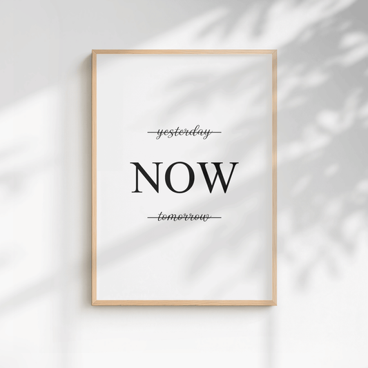 Yesterday, Now, Today Minimal Print