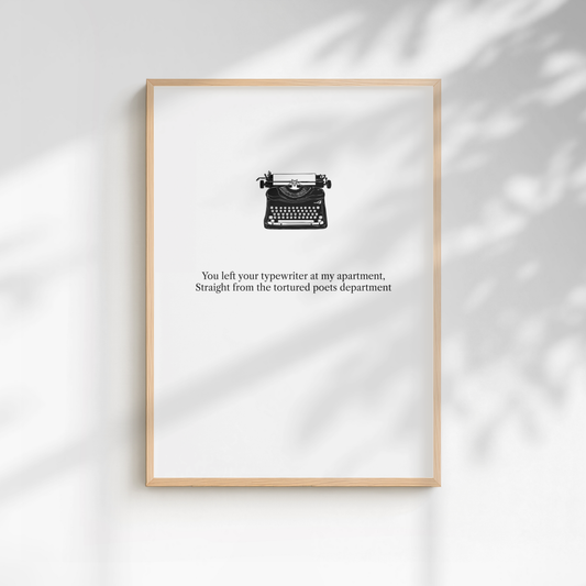 Taylor Swift "The Tortured Poet Department" Lyric Print - A5