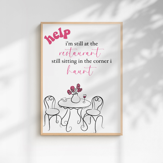 Taylor Swift "Right Where You Left Me" Lyric Print - A5