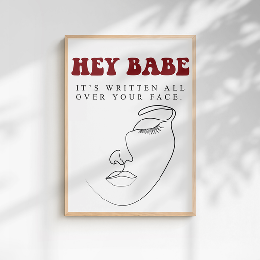 Louis Tomlinson "Written All Over Your Face" Lyric Print - A5