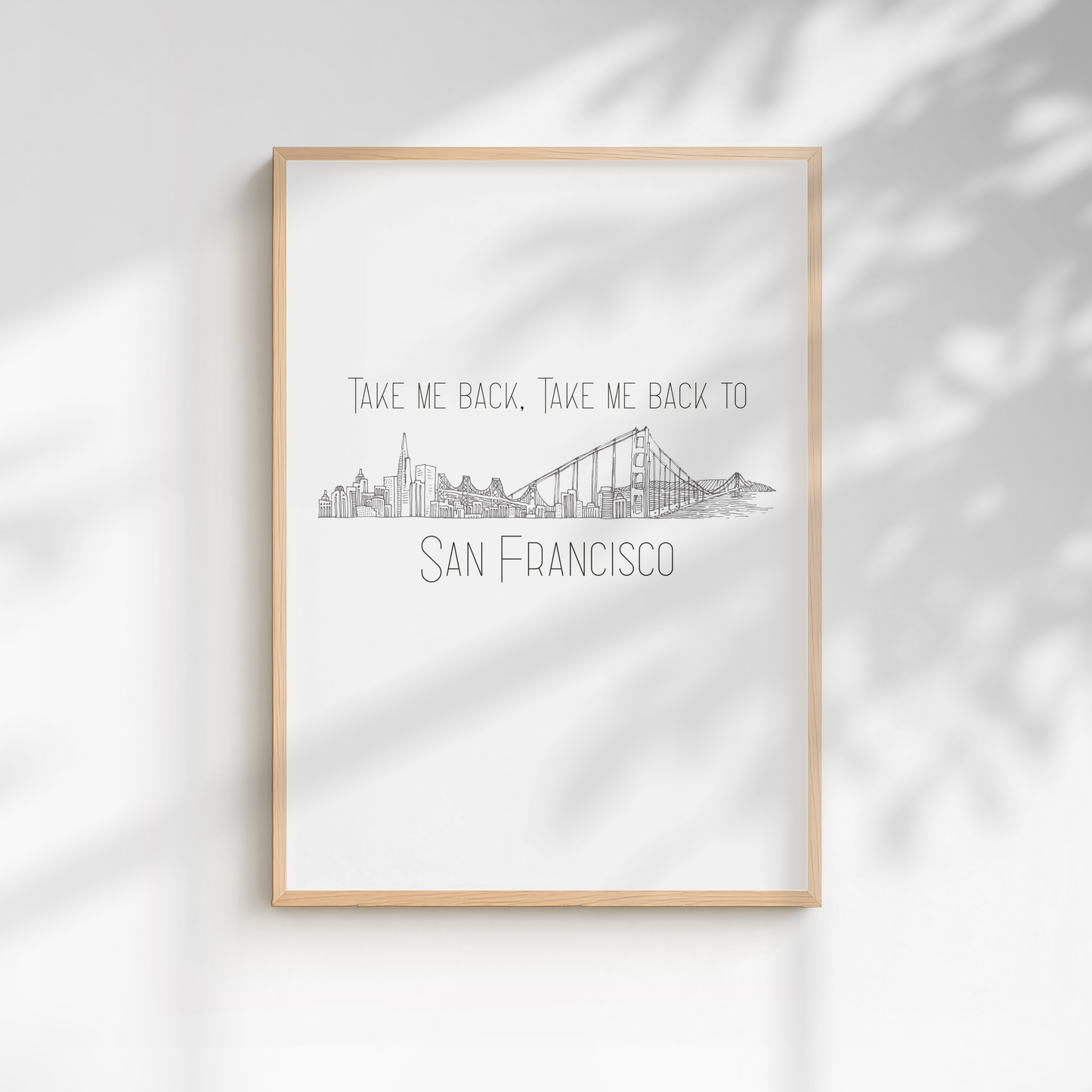 Niall Horan "San Francisco" Lyric Print - A5