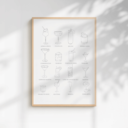 Cocktail Bar Minimal Print
