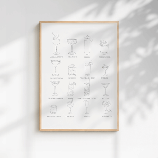Cocktail Bar Minimal Print