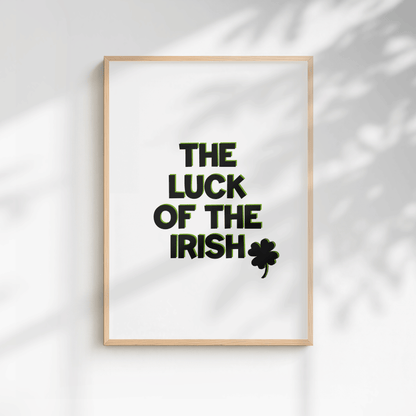 The Luck of the Irish Minimal Print