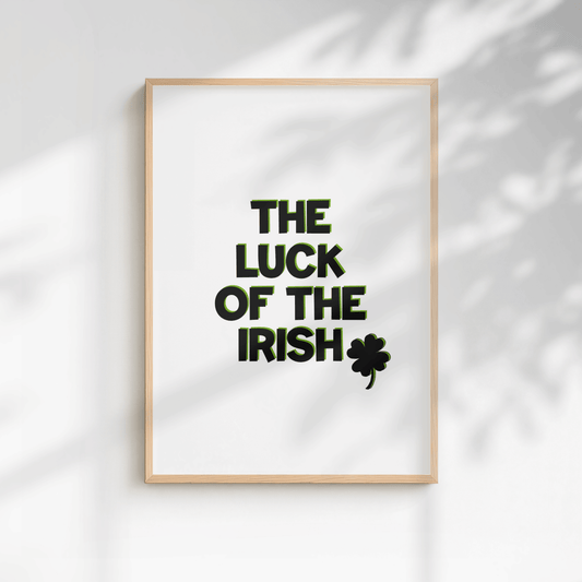 The Luck of the Irish Minimal Print
