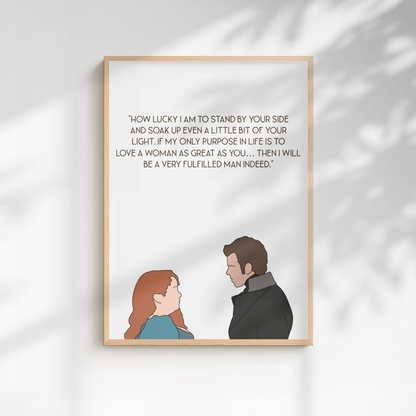 Penelope x Colin Bridgerton Quote Print - A5