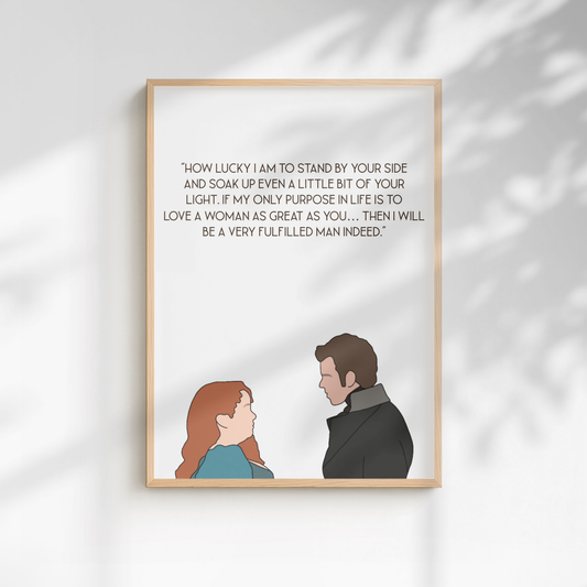 Penelope x Colin Bridgerton Quote Print - A5