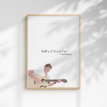 Niall Horan "Flicker" Lyric Print - A5