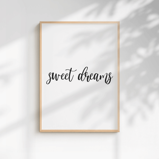Sweet Dreams Bedroom Minimal Print