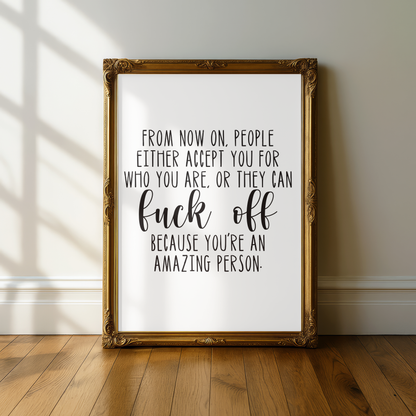 My Mad Fat Diary Quote Print - A5