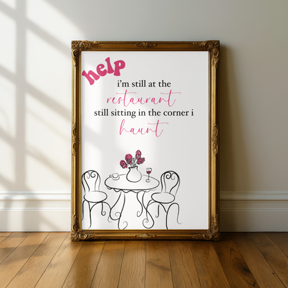 Taylor Swift "Right Where You Left Me" Lyric Print - A5