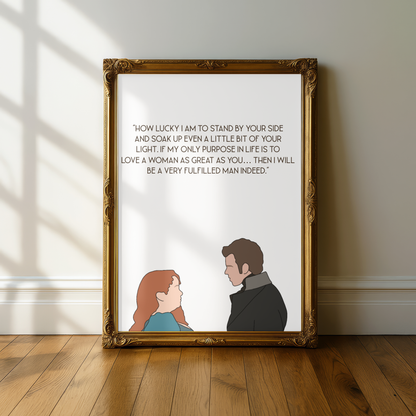 Penelope x Colin Bridgerton Quote Print - A5