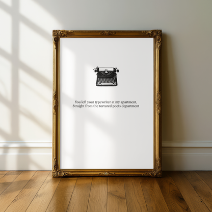 Taylor Swift "The Tortured Poet Department" Lyric Print - A5