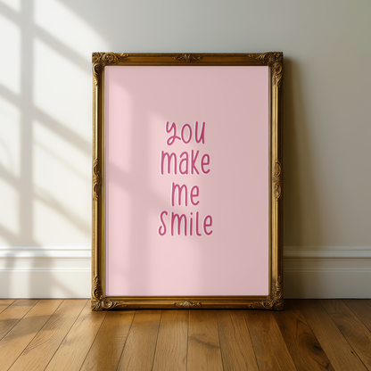 Uncle Kracker "You Make Me Smile" Lyric Print - A5