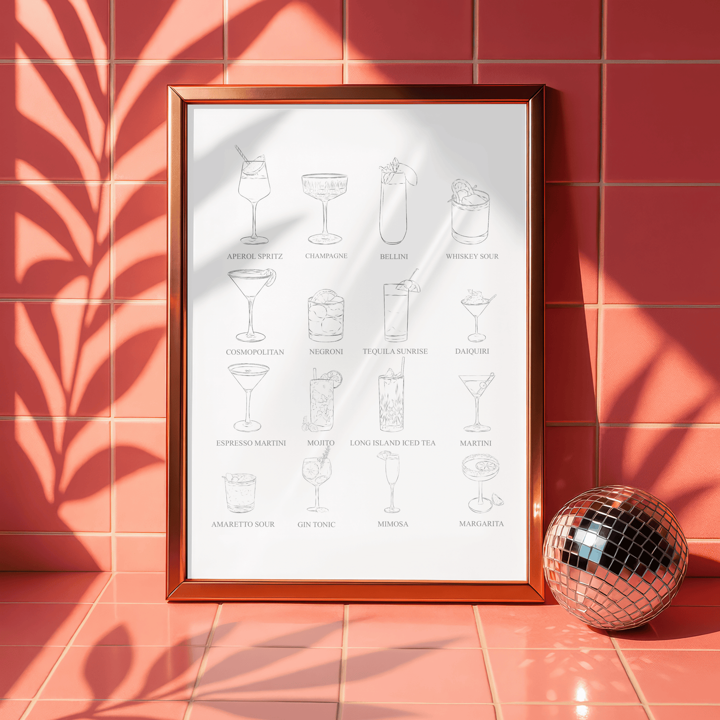 Cocktail Bar Minimal Print