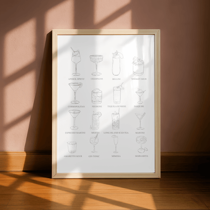 Cocktail Bar Minimal Print