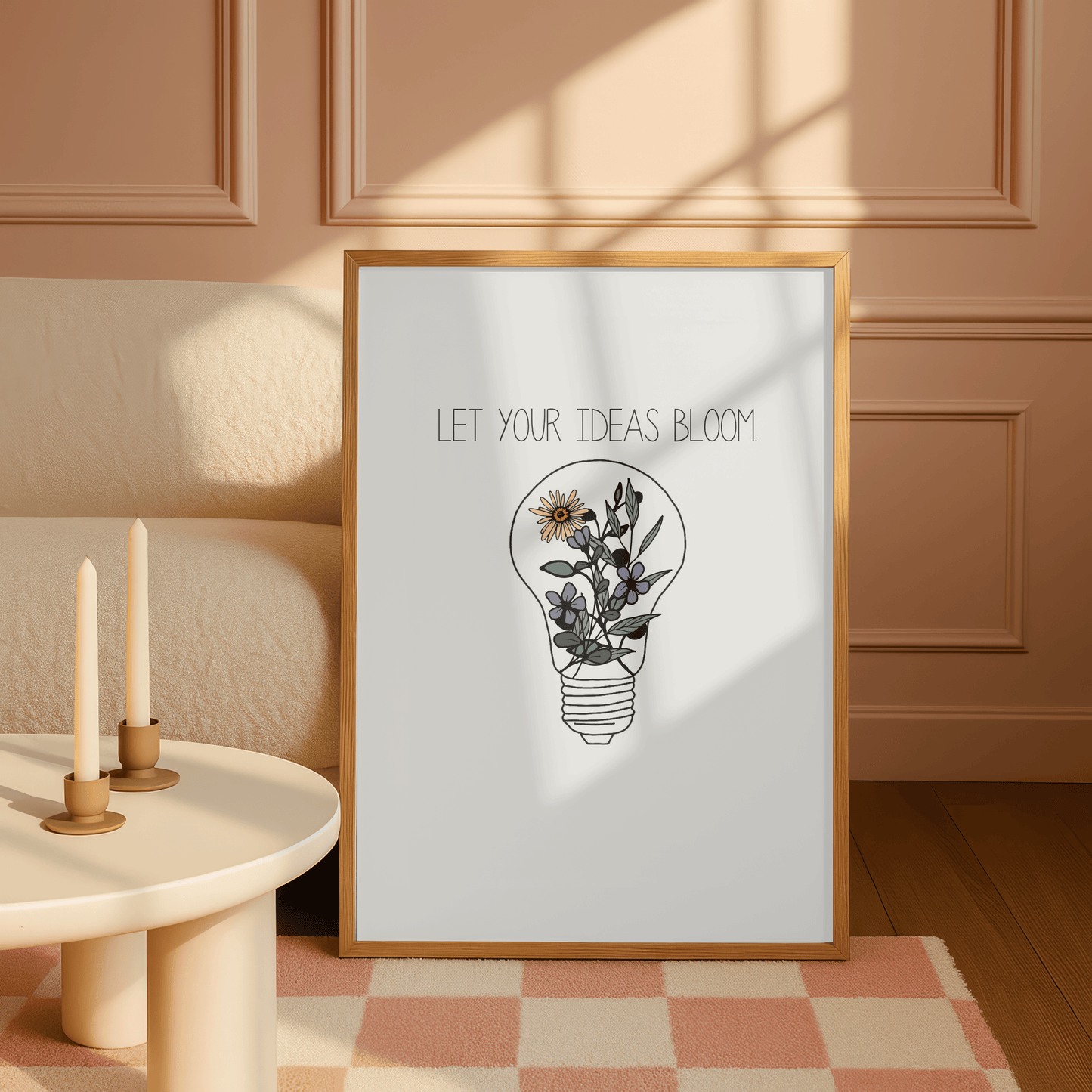 Let Your Ideas Bloom Minimal Floral Print