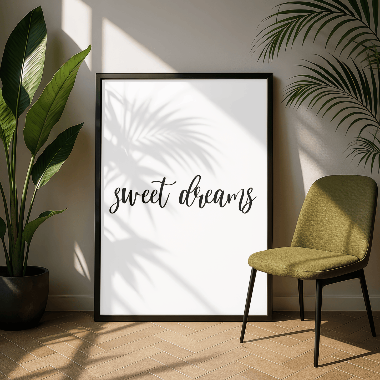 Sweet Dreams Bedroom Minimal Print
