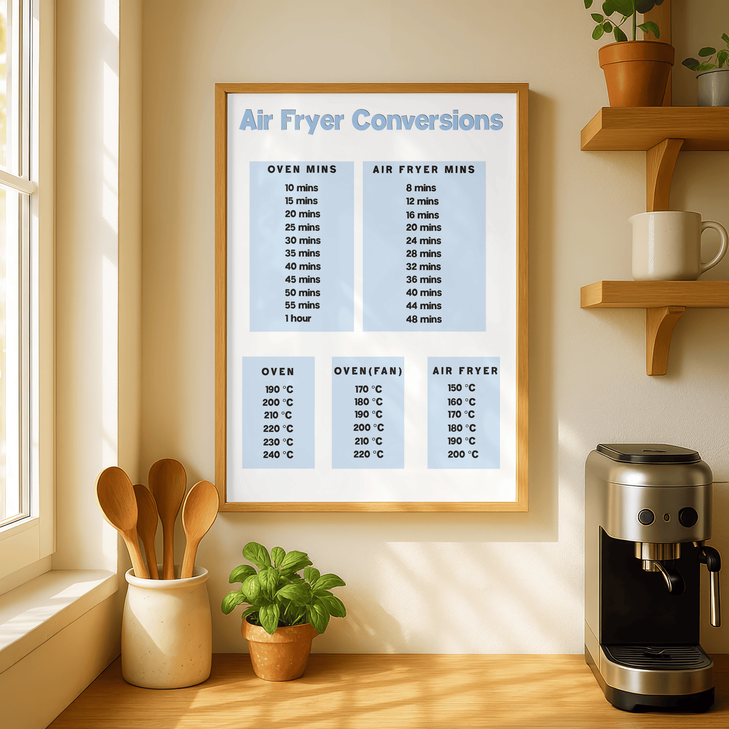 Air Fryer Conversion Kitchen Print