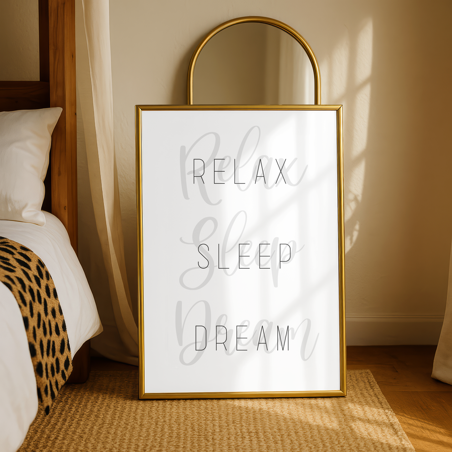 Relax, Sleep, Dream Bedroom Print