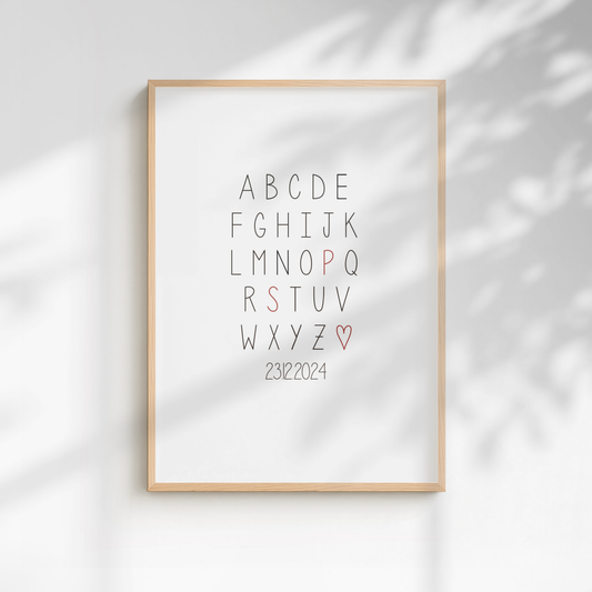 Couple Alphabet Print