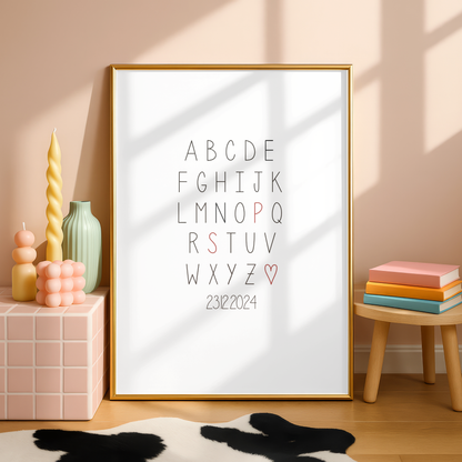 Couple Alphabet Print