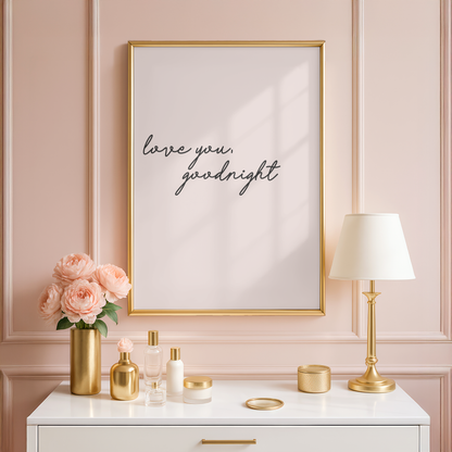 Love You, Goodnight Bedroom Print
