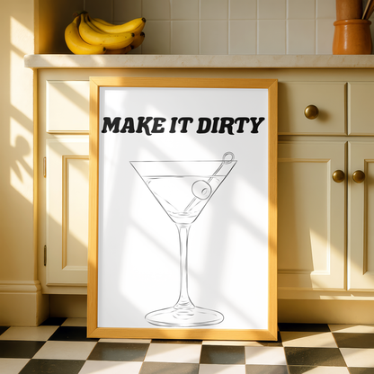 Martini Drink Print