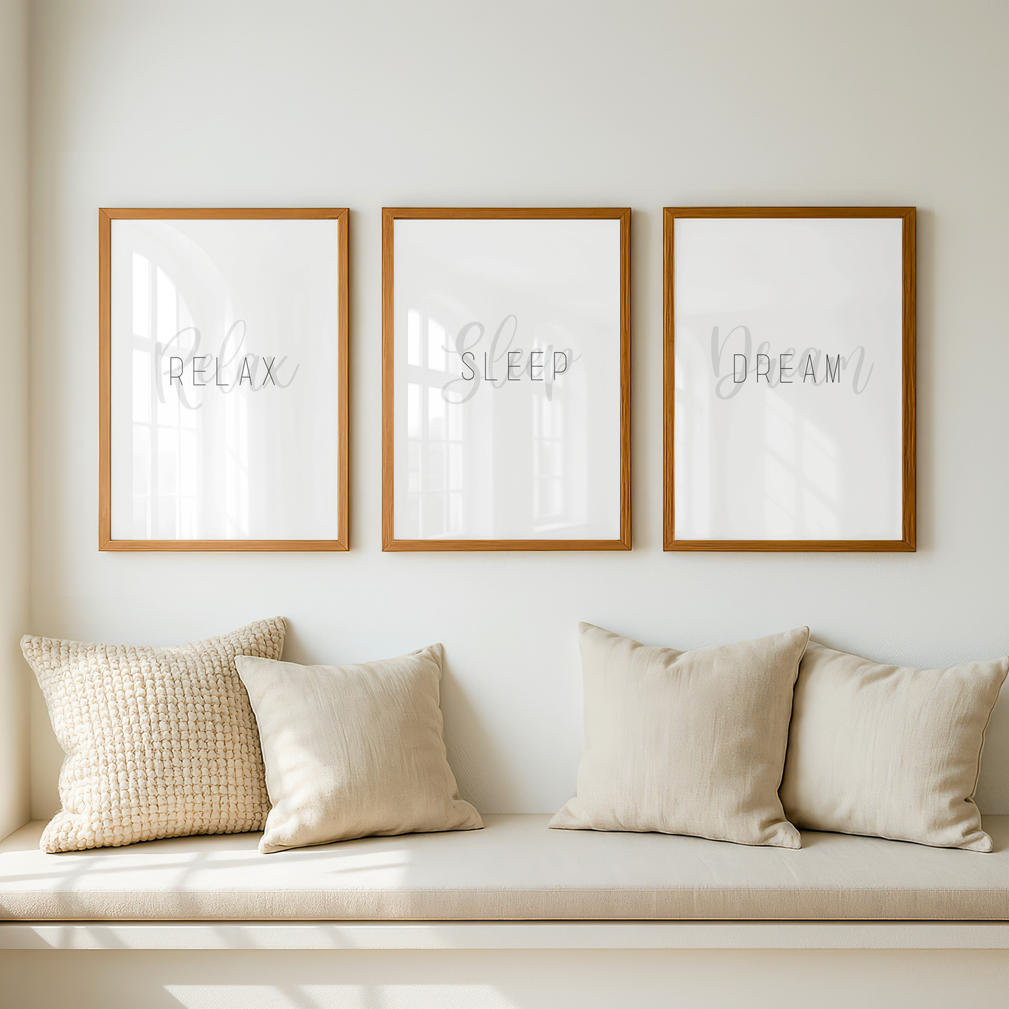 Relax, Sleep, Dream set of 3 Bedroom Prints