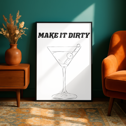 Martini Drink Print