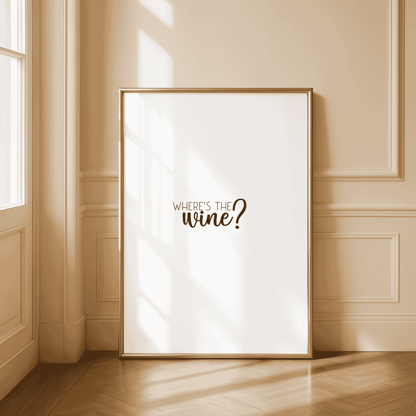 Where's The Wine? Kitchen Print