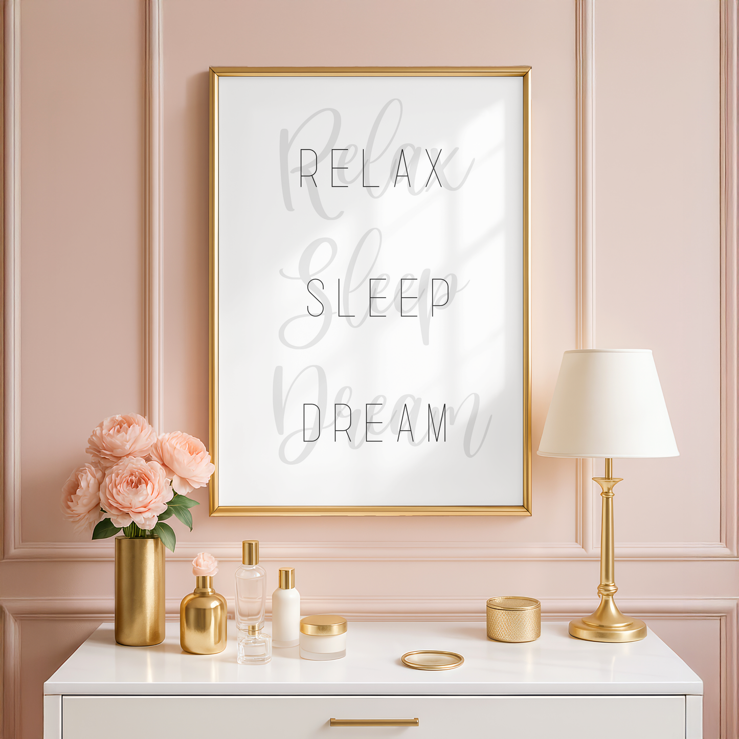 Relax, Sleep, Dream Bedroom Print