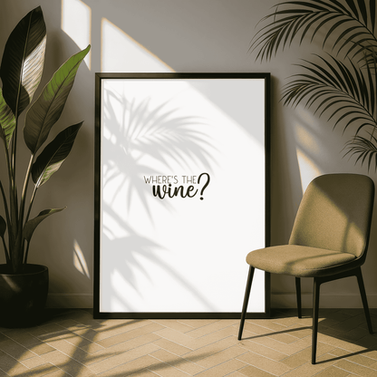Where's The Wine? Kitchen Print